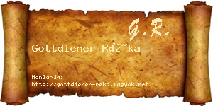 Gottdiener Réka névjegykártya